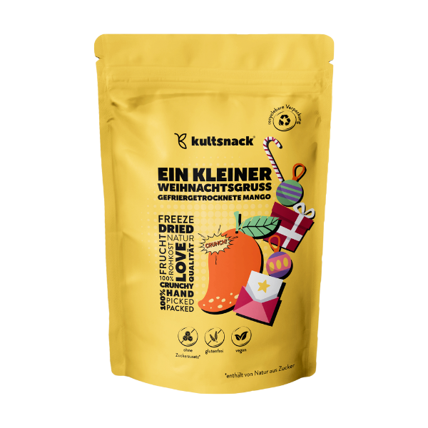 Gevriesdroogde mango "Een kleine kerstgroet" (25 g)