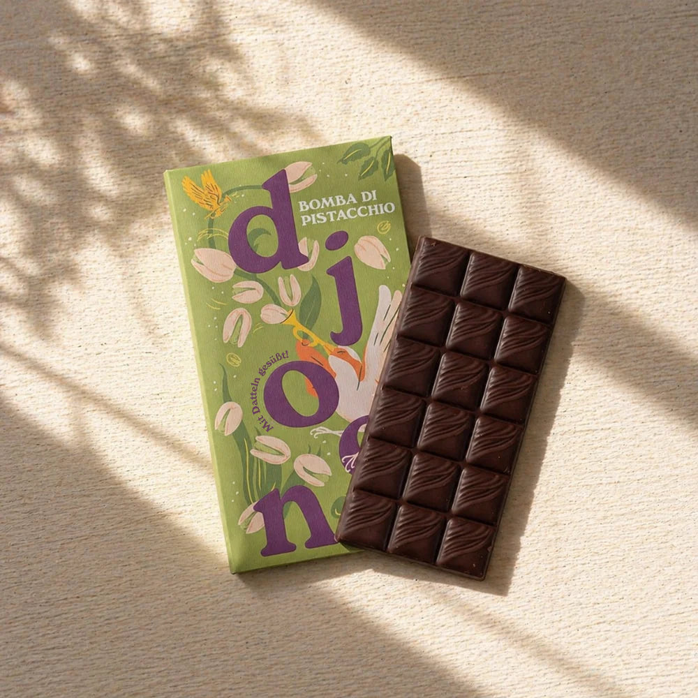 Dadels chocolade: Pistachebom (Biologisch)