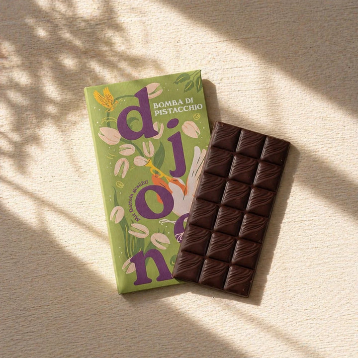 Dadels chocolade: Pistachebom (Biologisch)