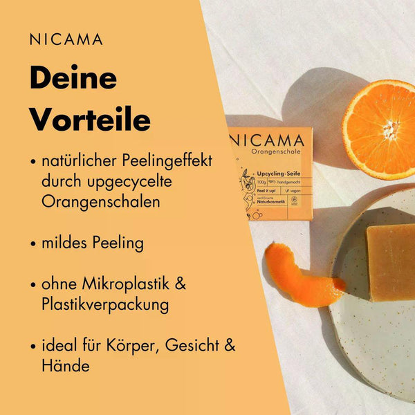 Upcycling peelingzeep met sinaasappelschil