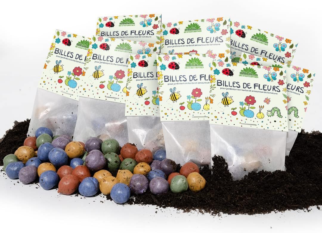 Set van 10 x 5 kleurrijke bloemknikkers voor kinderen