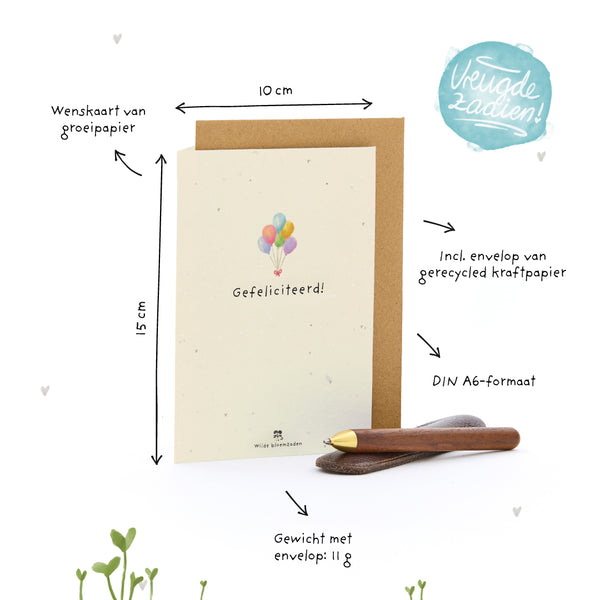 9x Bloeiende Wenskaarten Set – Duurzaam Zaadpapier – Voor Elke Gelegenheid