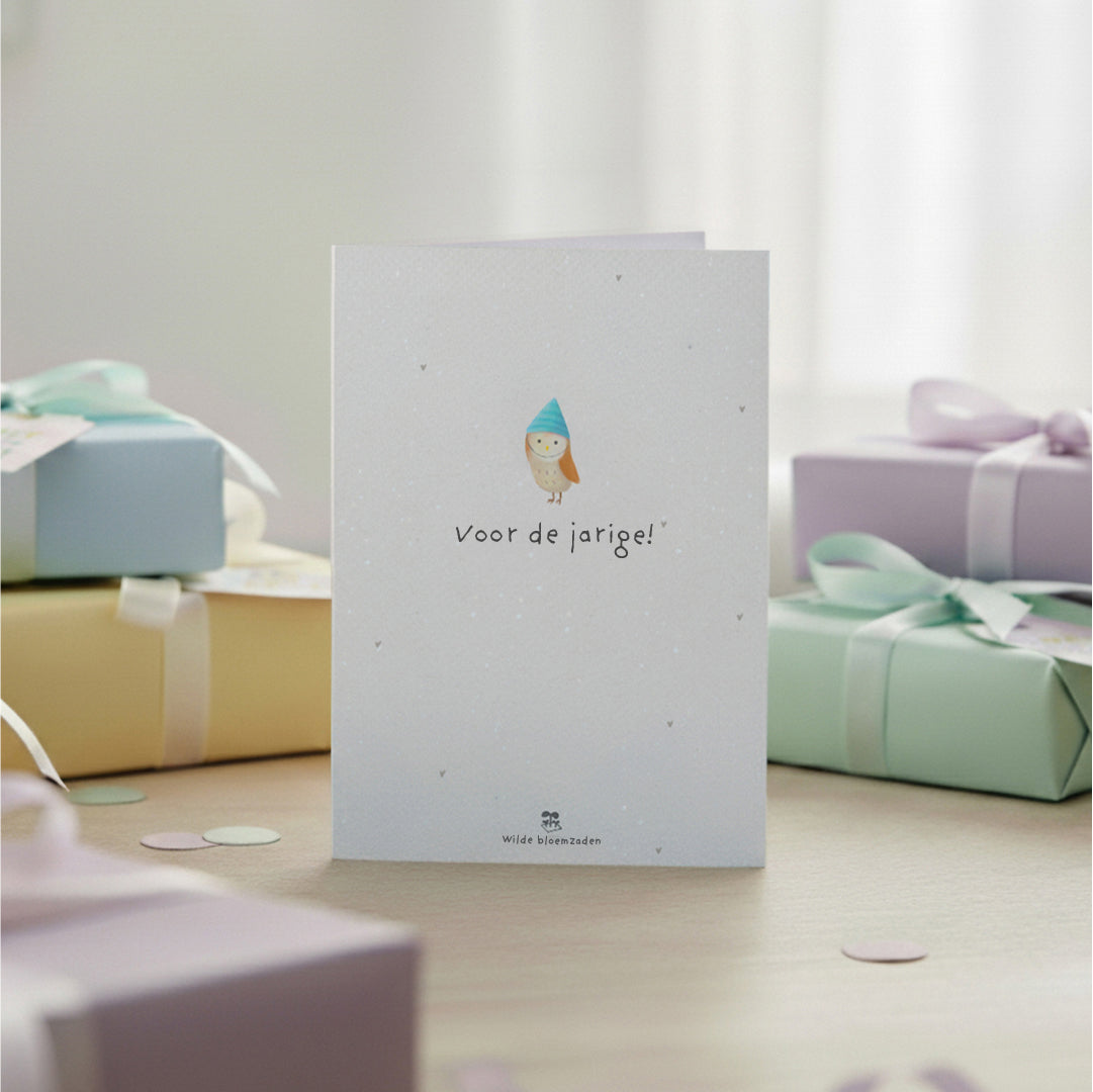 Wenskaart – Voor de jarige