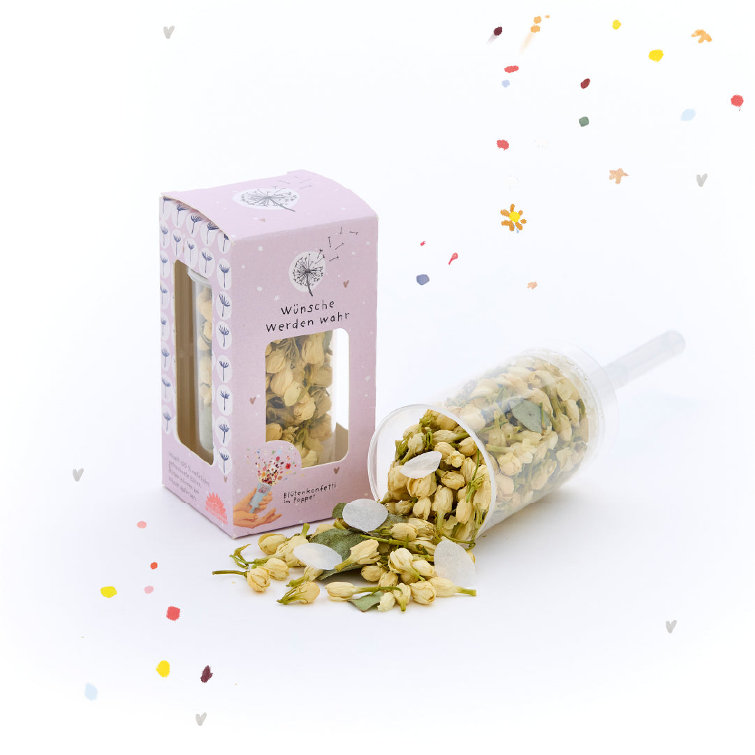 Bloemenconfetti - Wensen komen uit