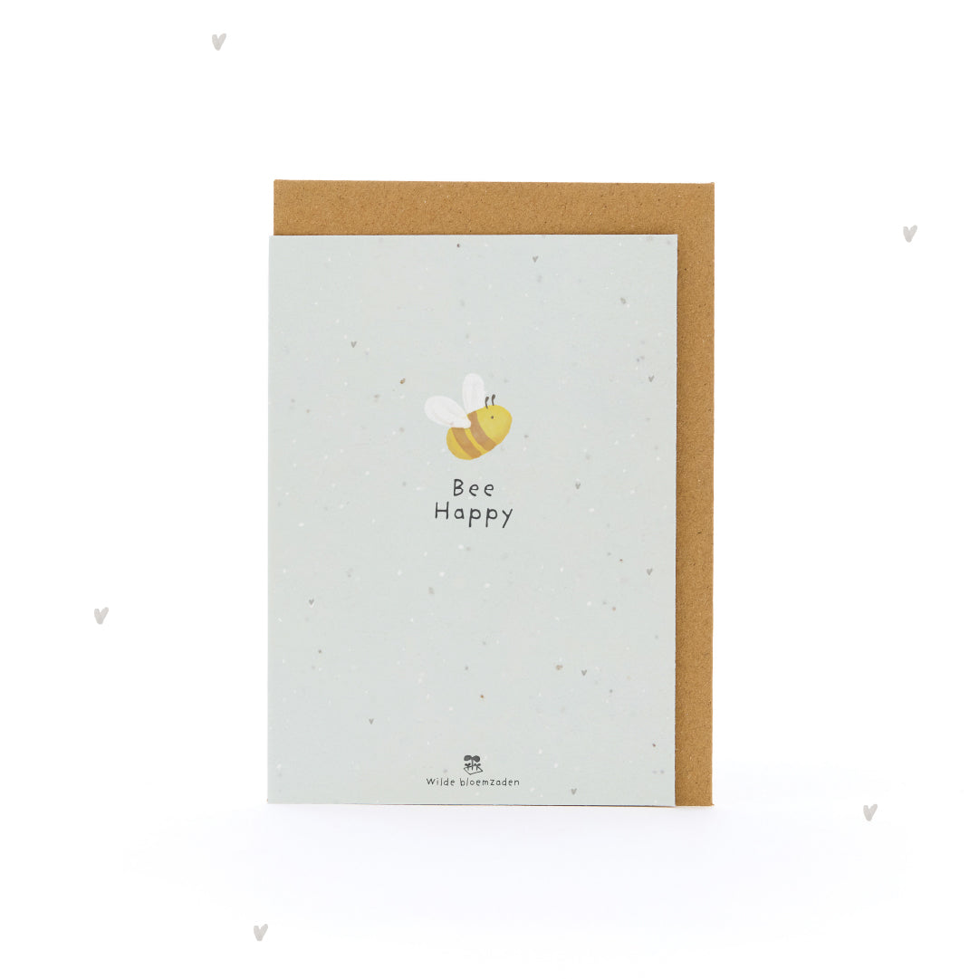 Wenskaart – Bee Happy