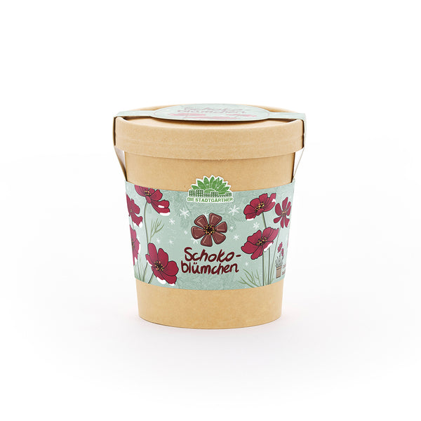 Chocoladebloemen uit de beker