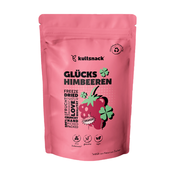 Gevriesdroogde frambozen "Geluksframbozen"