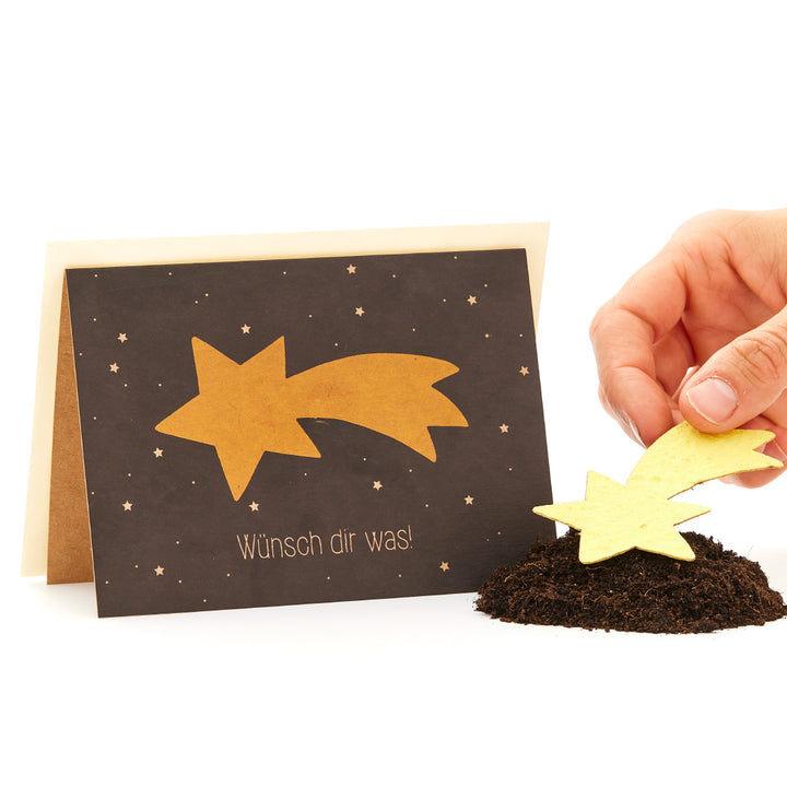 Weihnachtskarte mit Samenpapier zum Einplanzen